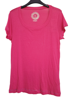Desigual Basic Petite Rózsaszín Póló 19SWTKXW