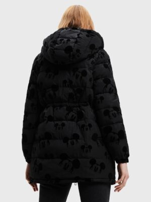 Desigual Mickey Fekete Kabát