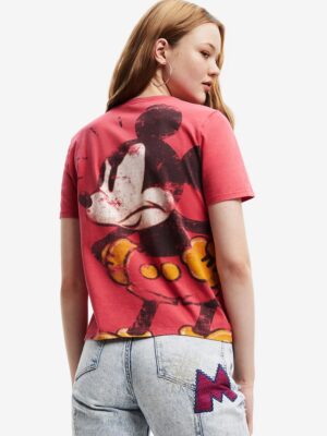 Desigual Mickey Piros Póló 22WWTK80